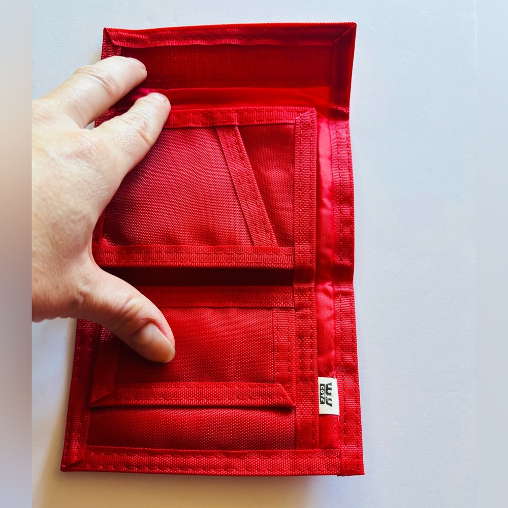 COTC | Red Velcro Weatherproof Vintage Card Holder Money Wallet | 80’s Fashion